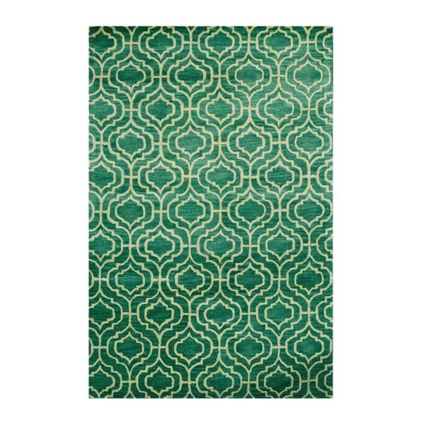 Ručně tuftovaný zelený koberec Dallas, 244x153cm
