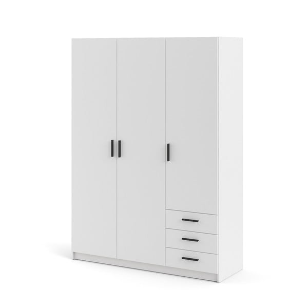 Bílá šatní skříň 147x200 cm Sprint – Tvilum-image-4