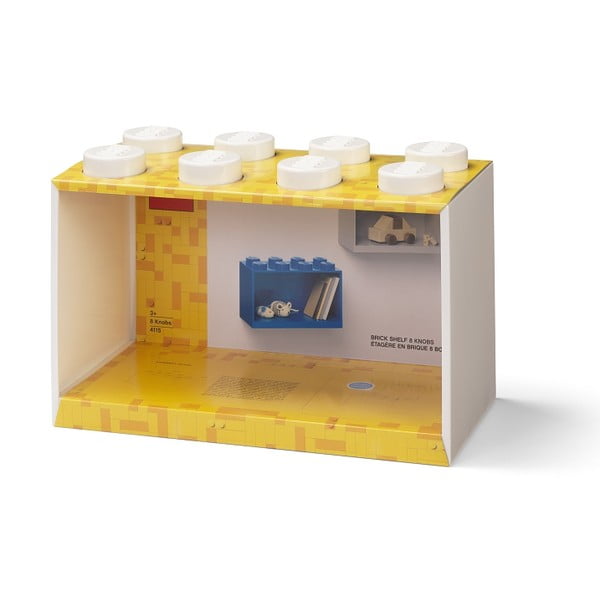 Dětská bílá nástěnná police LEGO® Brick 8-image-2