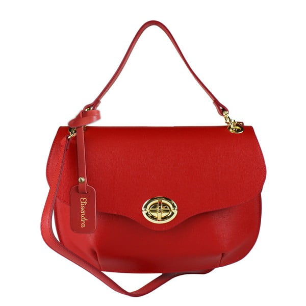 Červená kožená kabelka Maison Bag Amber