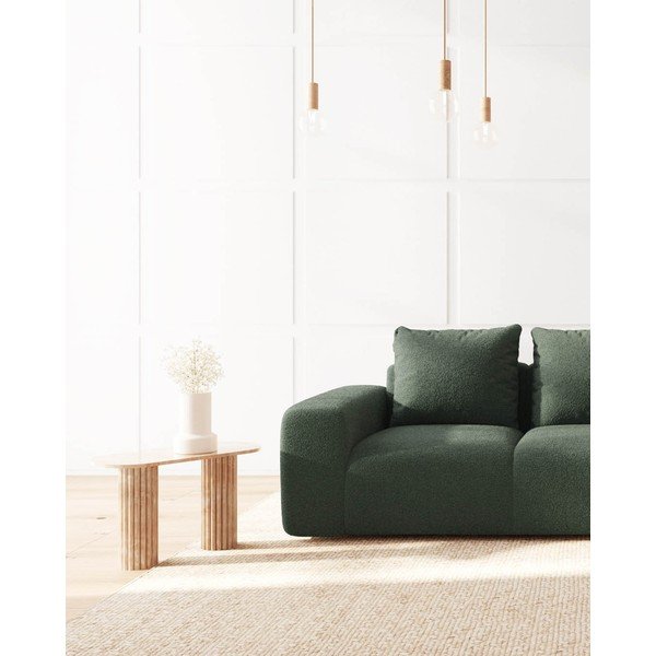Zelená pohovka z textilie bouclé 287 cm Feiro – MESONICA-image-4