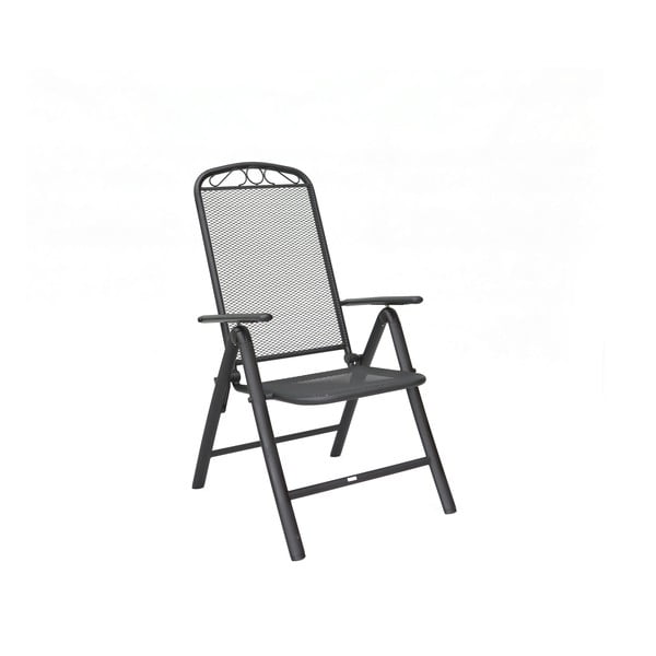 Černá kovová zahradní židle – Rojaplast-image-3