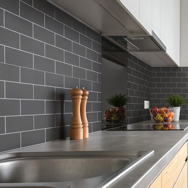 Sada samolepek na kachličky 30 ks 20x10 cm Subway Tiles Grey – Ambiance-image-1