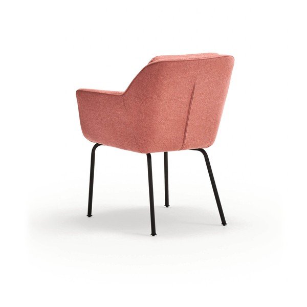 Růžové čalouněné jídelní křeslo s područkami Sadira – Teulat-image-4