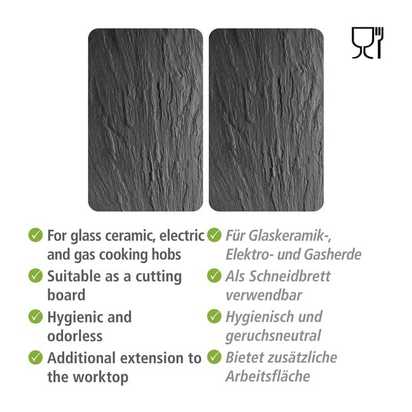 Sada 2 skleněných krytů na sporák Wenko XL State, 40 x 52 cm-image-4