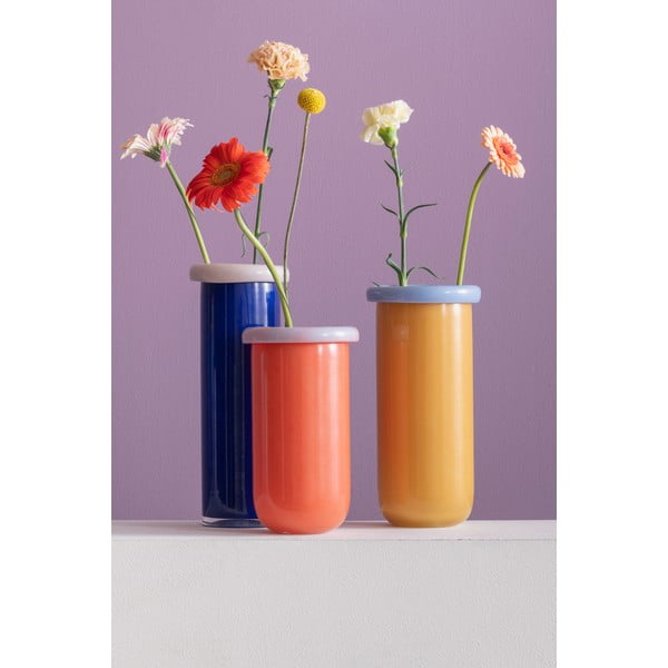 Oranžová skleněná váza (výška 25 cm) Plegado  – PT LIVING-image-1