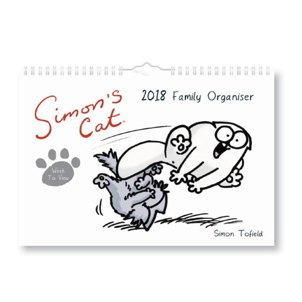 Nástěnný rodinný organizér pro rok 2018 Portico Designs Simon's Cat, A4