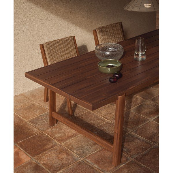 Zahradní jídelní stůl s deskou z akácie 100x200 cm Itani – Kave Home-image-3