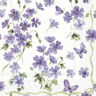 Papírové ubrousky v sadě 20 ks Purple Spring - IHR
