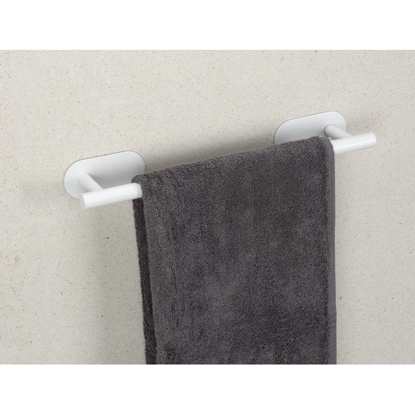 Bílý samodržící držák na ručníky z nerezové oceli Orea Uno – Wenko-image-1