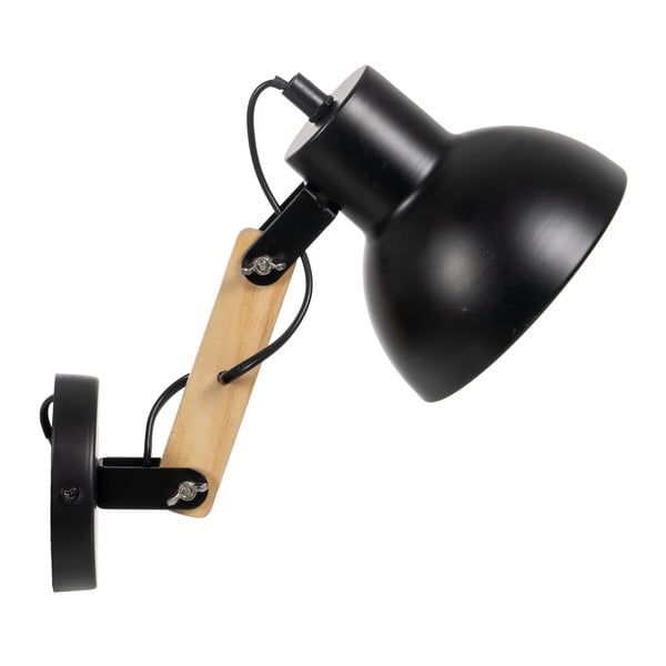 Nástěnné svítidlo v černé a přírodní barvě – Ixia