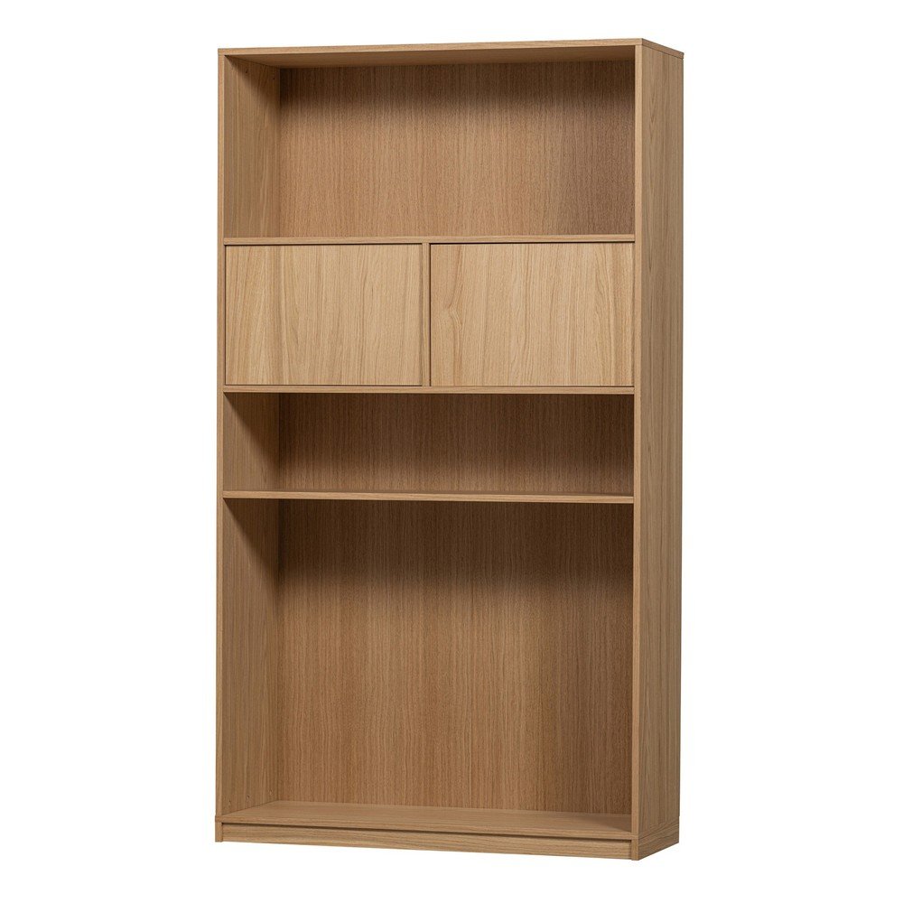 Modulární knihovna v dekoru dubu v přírodní barvě 110x199 cm Modulair – vtwonen