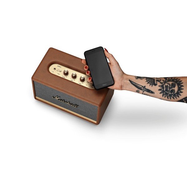Hnědý reproduktor s Bluetooth připojením Marshall Acton II-image-3