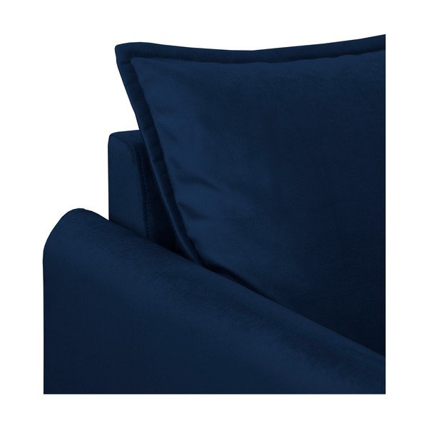 Tmavě modré sametové křeslo Juli – Ropez-image-4