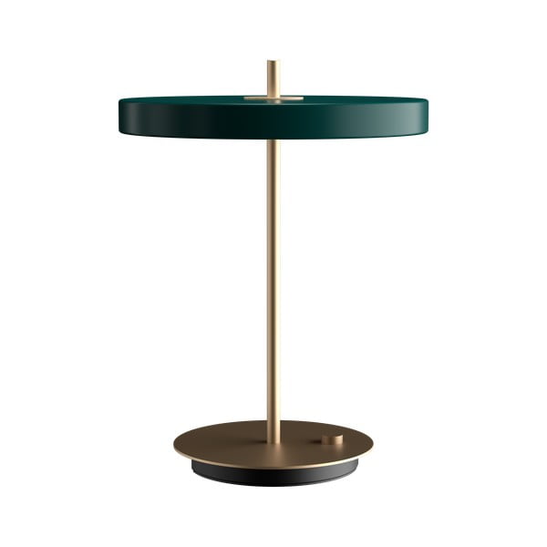 Tmavě zelená LED stmívatelná stolní lampa s kovovým stínidlem (výška 41,5 cm) Asteria Table – UMAGE