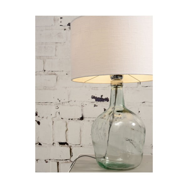 Stolní lampa s bílým stínidlem a konstrukcí z recyklovaného skla Good&Mojo Murano, ⌀ 47 cm-image-2
