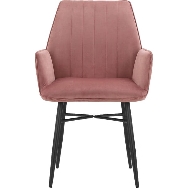 Světle růžová čalouněná jídelní křesla v sadě 2 ks Anzo – Støraa-image-2