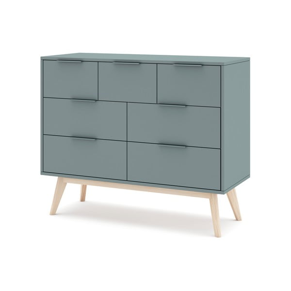 Komoda šedozelená 120x83x40 cm Pisco – Marckeric-image-3