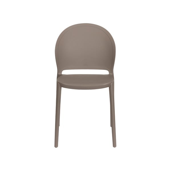 Hnědé plastové zahradní židle v sadě 4 ks Sjoerd – White Label-image-2