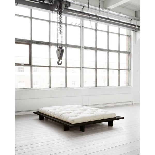 Černá dvoulůžková postel s roštem 140x200 cm Japan - Karup Design-image-4
