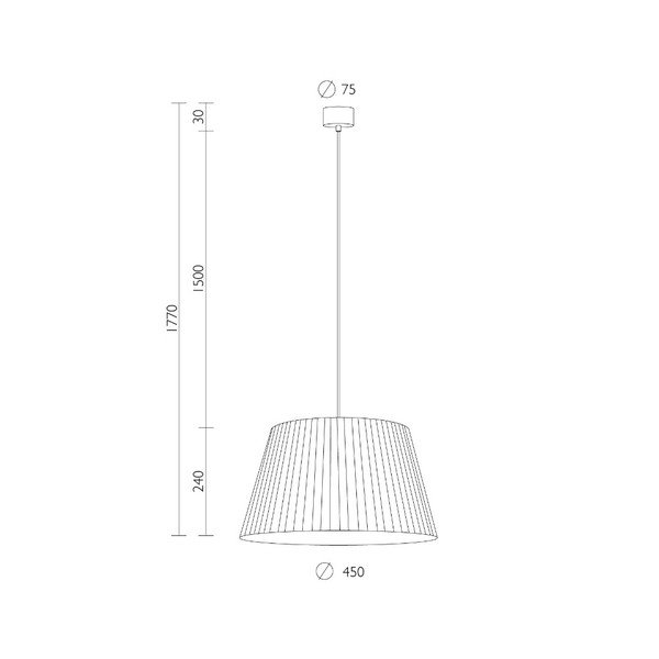 Bílé stropní svítidlo s černým kabelem Sotto Luce Kami, ⌀ 45 cm-image-1