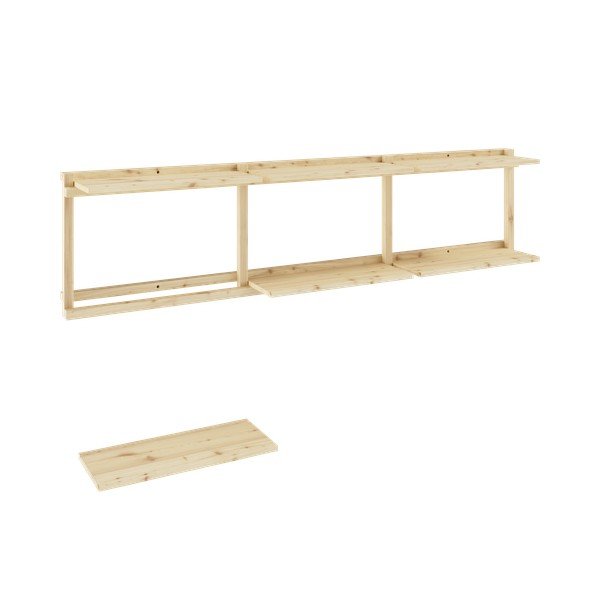 Nástěnná knihovna z borovicového dřeva v přírodní barvě 192x47,5 cm Groove – Karup Design-image-4