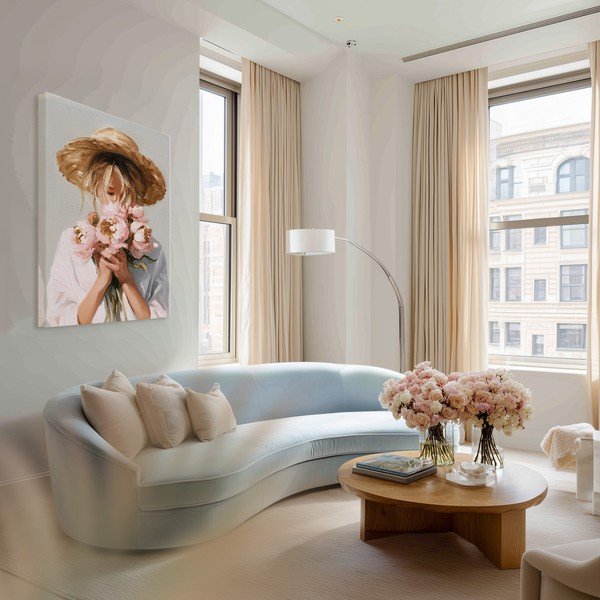 Obraz s ručně malovanými prvky na plátně 70x100 cm Estelle – Styler-image-1