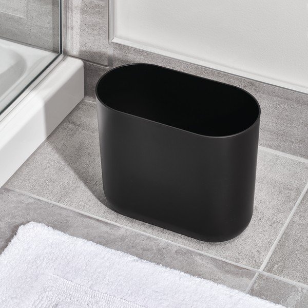 Černý odpadkový koš iDesign Cade, 6,5 l-image-1