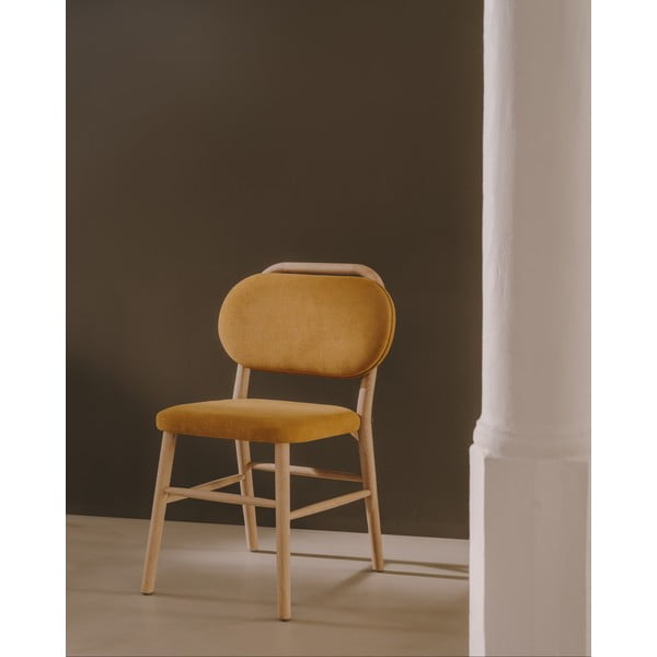 Jídelní židle v hořčicové barvě v sadě 2 ks Helda – Kave Home-image-1