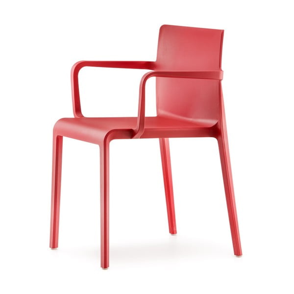 Červená židle s područkou Pedrali Volt