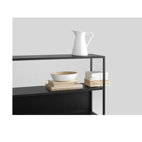 Černá kovová knihovna 150x110 cm Hyller - CustomForm-image-2