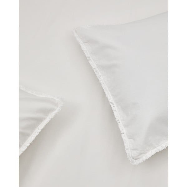 Krémové prodloužené povlečení na dvoulůžko z bavlněného perkálu 240x220 cm Sifinia – Kave Home-image-1