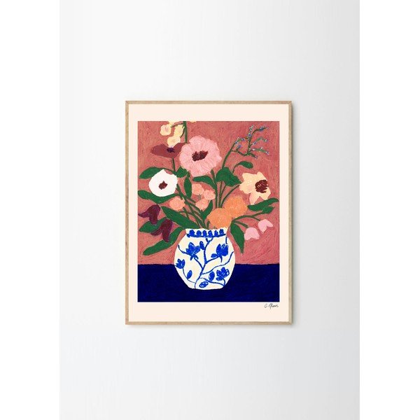 Plakát 30x40 cm Flowers on Blue Table – Carla Llanos – The Poster Club-image-4