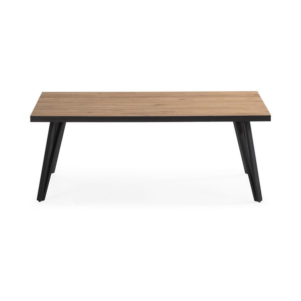 Černý/přírodní konferenční stolek s deskou v dubovém dekoru 60x120 cm Sindi – Marckeric-image-2