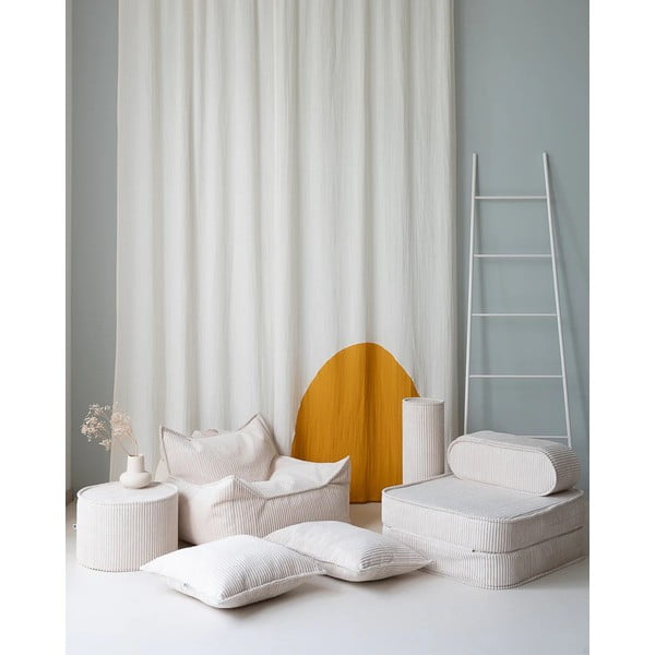 Krémový manšestrový dětský pohovkový polštář Block – Wigiwama-image-1