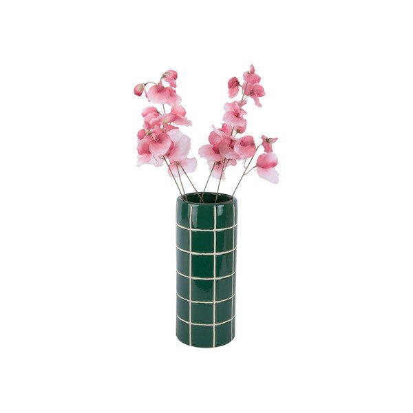 Tmavě zelená keramická váza (výška 30 cm) Retro Tiles – PT LIVING-image-2