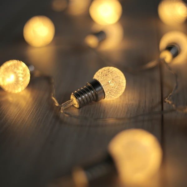 LED světelný řetěz ve tvaru žárovek DecoKing Bulb, 20 světýlek, 2,4 m-image-1