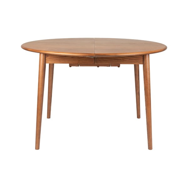 Kulatý rozkládací jídelní stůl s přídavnou deskou s deskou v dekoru ořechového dřeva ø 120 cm Twist – Zuiver