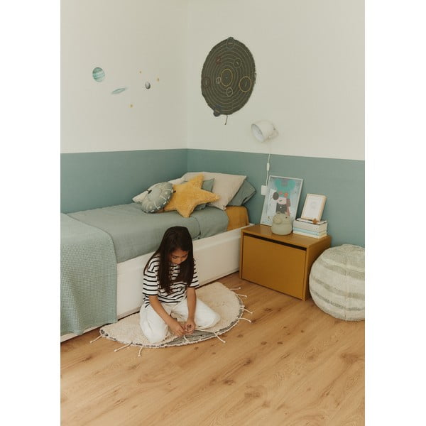 Krémový pratelný ručně tkaný bavlněný kulatý koberec ø 100 cm Moon Multishape – Lorena Canals-image-4