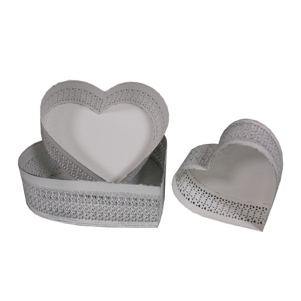 Set 3 podnosů Antic Line Heart Shape