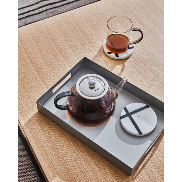 Konferenční stolek s deskou v dubovém dekoru 80x80 cm Yona - Kave Home-image-3