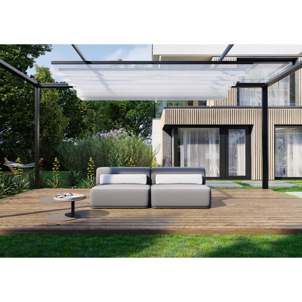 Světle šedá zahradní modulární pohovka 204 cm Straw – Sit Sit-image-3