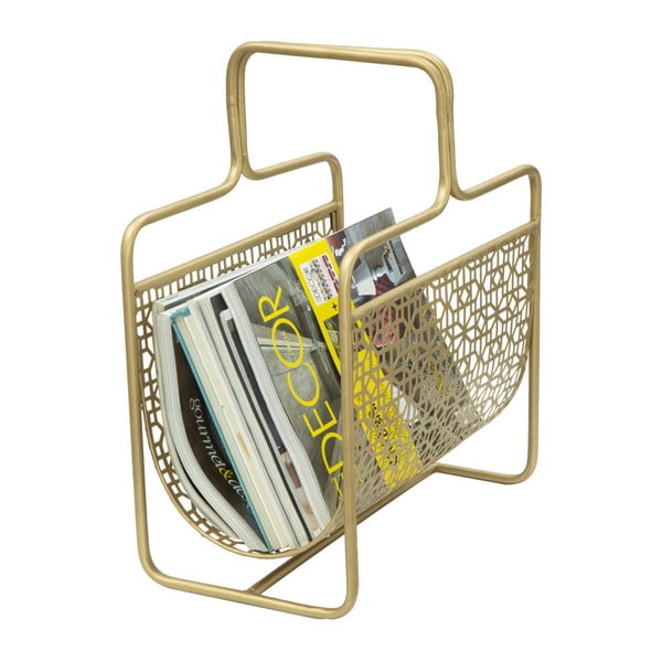 Kovový stojan na časopisy ve zlaté barvě Mauro Ferretti Trivola-image-3