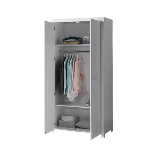 Bílá šatní skříň Vipack Erik, šířka 99 cm-image-1