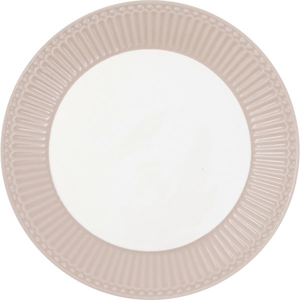 Bílo-růžový keramický talíř Green Gate Alice, ø 23 cm