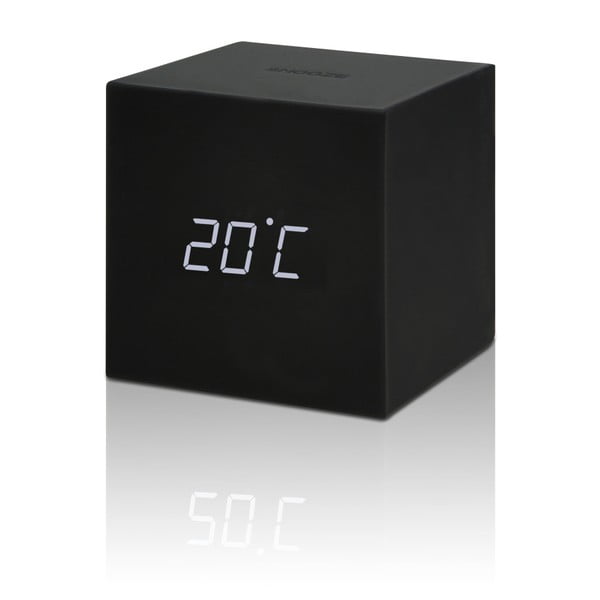 Černý LED budík Gingko Gravitry Cube-image-2