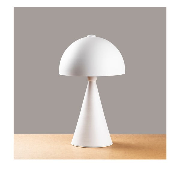 Bílá stolní lampa s kovovým stínidlem (výška 52 cm) Dodo – Opviq lights-image-2