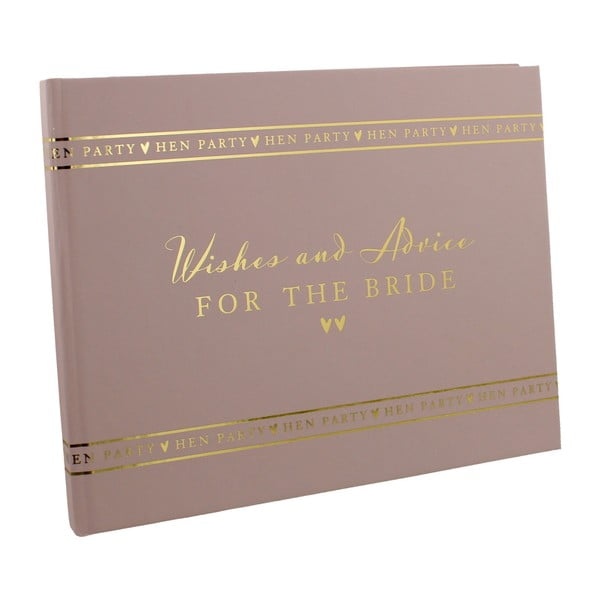 Kniha pro hosty nevěstiny rozlučky se svobodou Amore Wishes and Advice