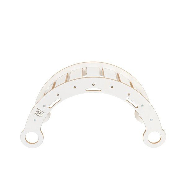 Bílá houpačka z borovicového dřeva 39x75x38 cm Montessori – Meowbaby-image-2