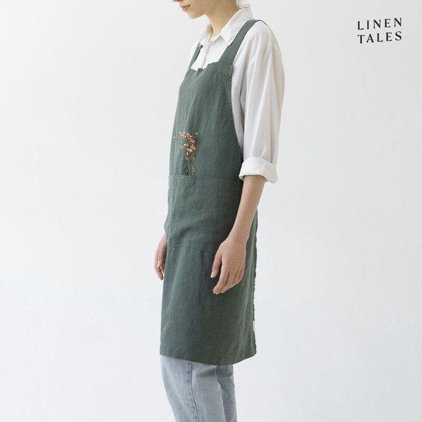 Lněná zástěra Crossback – Linen Tales-image-1